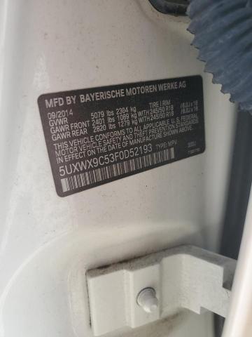 2015 BMW X3 XDRIVE2 - 5UXWX9C53F0D52193