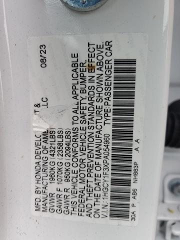 2023 HONDA ACCORD EX 1HGCY1F3XPA054960