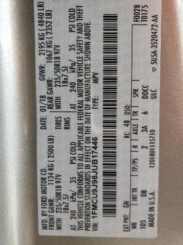 2018 FORD ESCAPE TIT 1FMCU9J98JUB17446