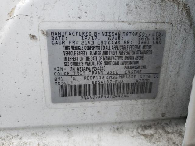 2018 NISSAN SENTRA S - 3N1AB7AP4JY244246