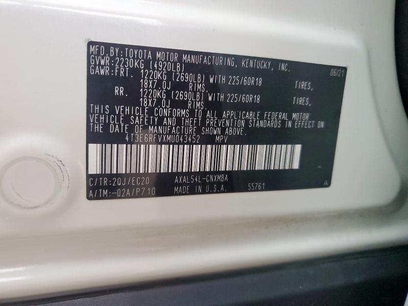 2021 TOYOTA RAV4 XSE - 4T3E6RFVXMU043452