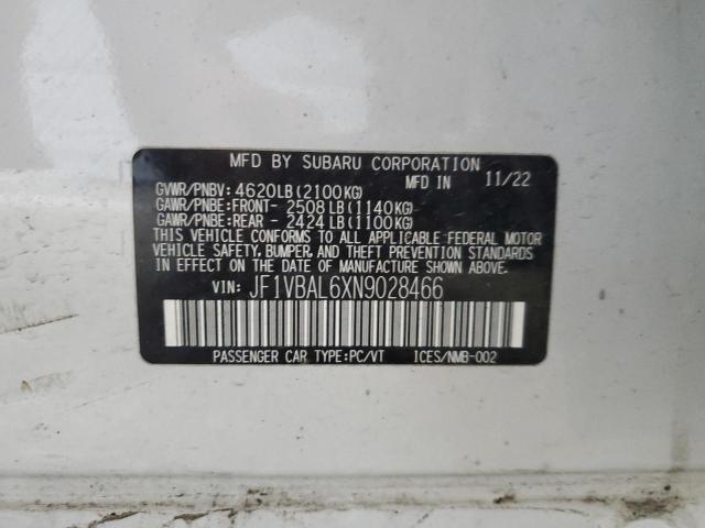 2022 SUBARU WRX LIMITE JF1VBAL6XN9028466