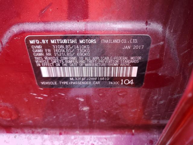 2017 MITSUBISHI MIRAGE G4 - ML32F4FJ2HHF18810