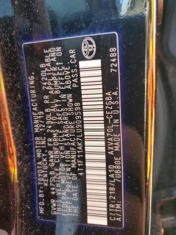 2020 TOYOTA CAMRY XLE - 4T1F11AK7LU909598