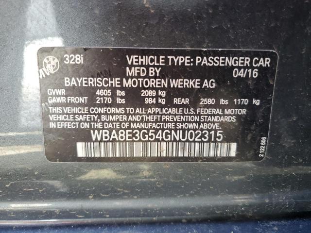 2016 BMW 328 XI SUL - WBA8E3G54GNU02315