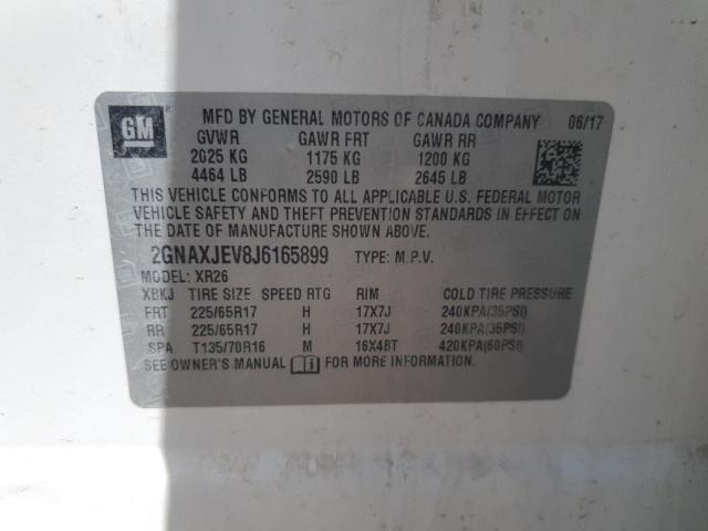 2018 CHEVROLET EQUINOX LT - 2GNAXJEV8J6165899
