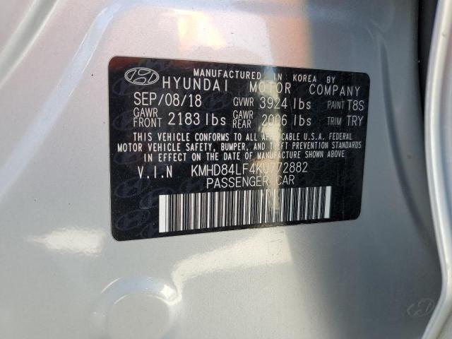 2019 HYUNDAI ELANTRA SE - KMHD84LF4KU772882