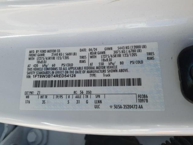 2024 FORD F350 SUPER - 1FT8W3BT4RED54128