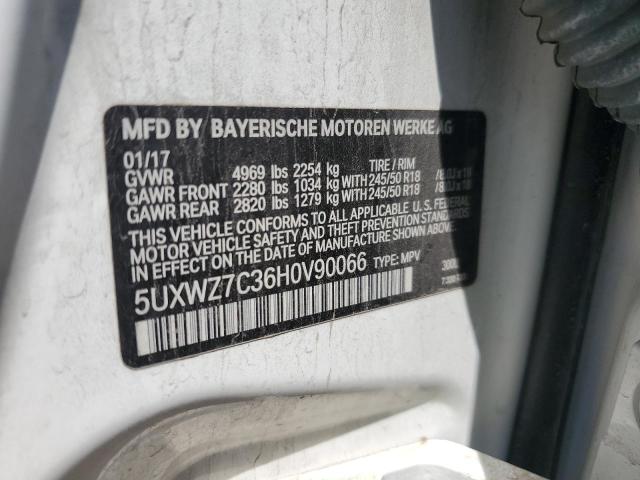 2017 BMW X3 SDRIVE2 - 5UXWZ7C36H0V90066