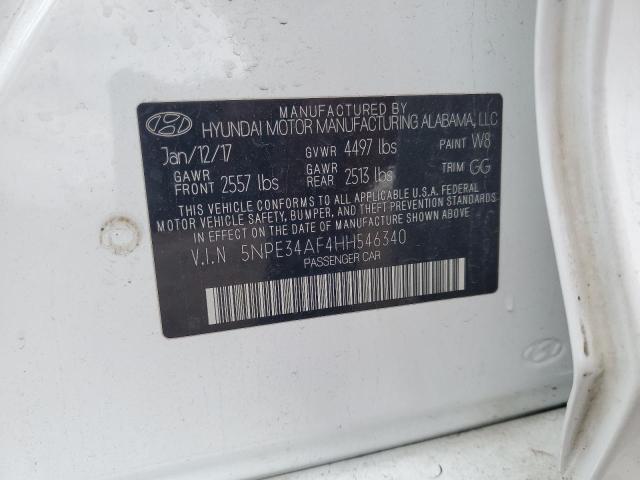 2017 HYUNDAI SONATA SPO - 5NPE34AF4HH546340