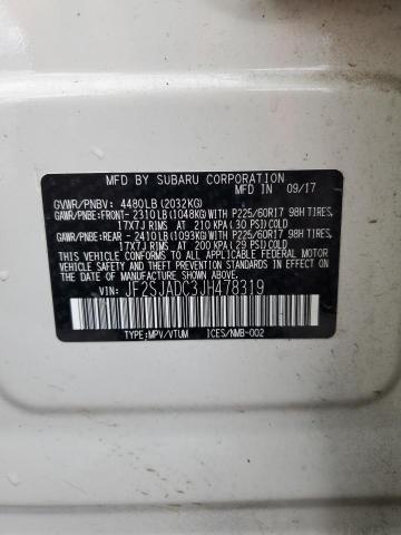 2018 SUBARU FORESTER 2 - JF2SJADC3JH478319