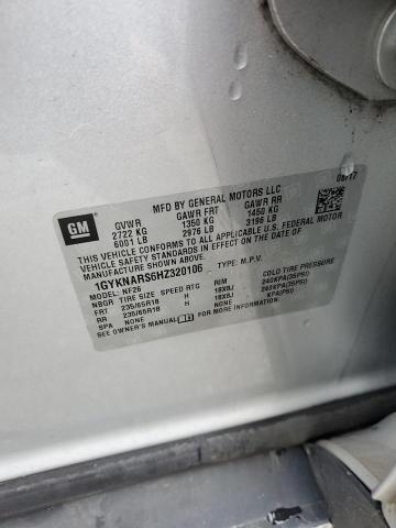 2017 CADILLAC XT5 1GYKNARS6HZ320106