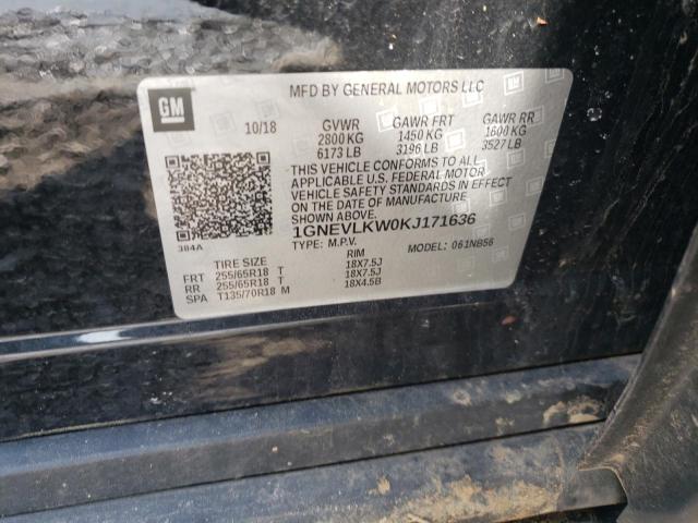 2019 CHEVROLET TRAVERSE L - 1GNEVLKW0KJ171636