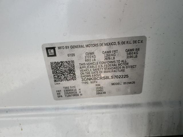 2020 CHEVROLET BLAZER 2LT 3GNKBCRS8LS702225