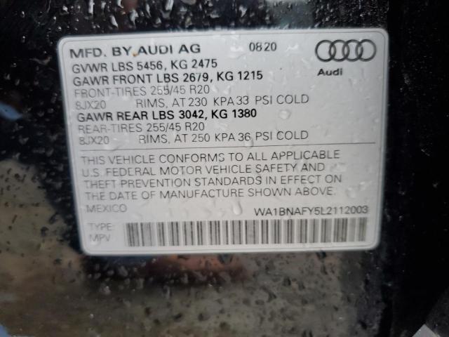 2020 AUDI Q5 PREMIUM - WA1BNAFY5L2112003