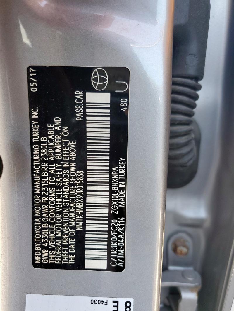 2018 TOYOTA C-HR XLE - NMTKHMBX9JR015838