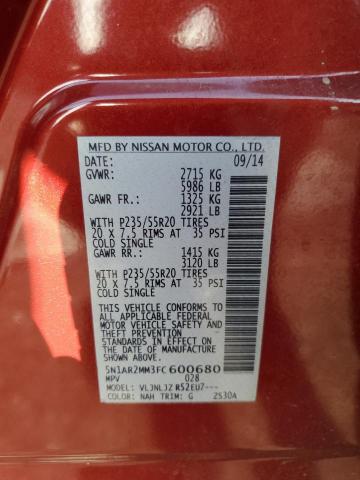 2015 NISSAN PATHFINDER - 5N1AR2MM3FC600680