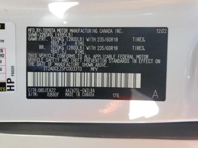 2023 LEXUS NX 250 2T2ADCEZ5PC003313