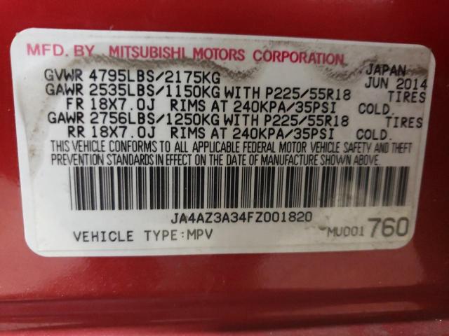 2015 MITSUBISHI OUTLANDER - JA4AZ3A34FZ001820