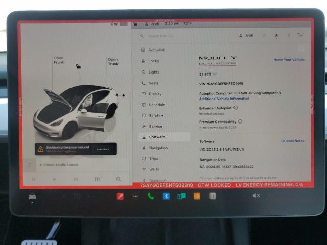 2022 TESLA MODEL Y - 7SAYGDEF5NF509919