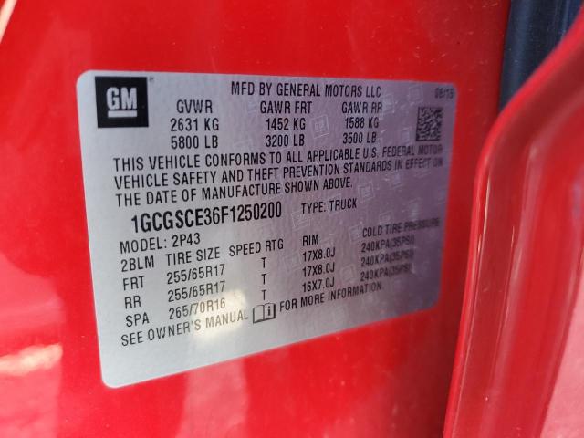 2015 CHEVROLET COLORADO Z - 1GCGSCE36F1250200