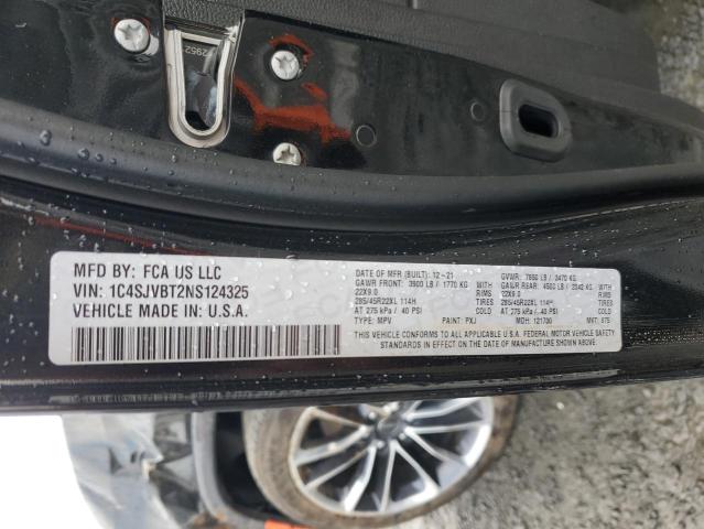 2022 JEEP WAGONEER S 1C4SJVBT2NS124325