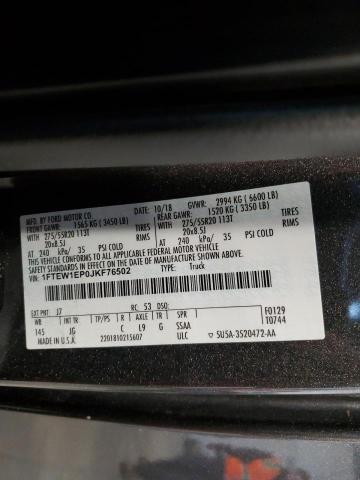 2018 FORD F150 SUPER - 1FTEW1EP0JKF76502