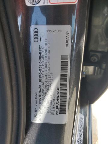 2017 AUDI S6 PREMIUM WAUFFAFCXHN012281