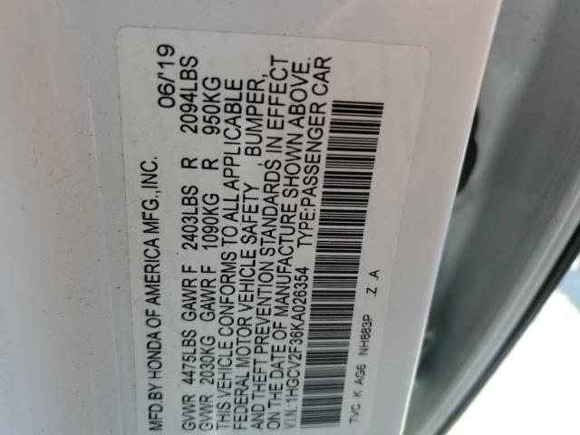 2019 HONDA ACCORD SPO - 1HGCV2F36KA026354
