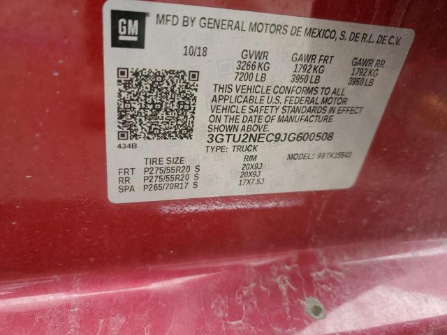 2018 GMC SIERRA K15 - 3GTU2NEC9JG600508