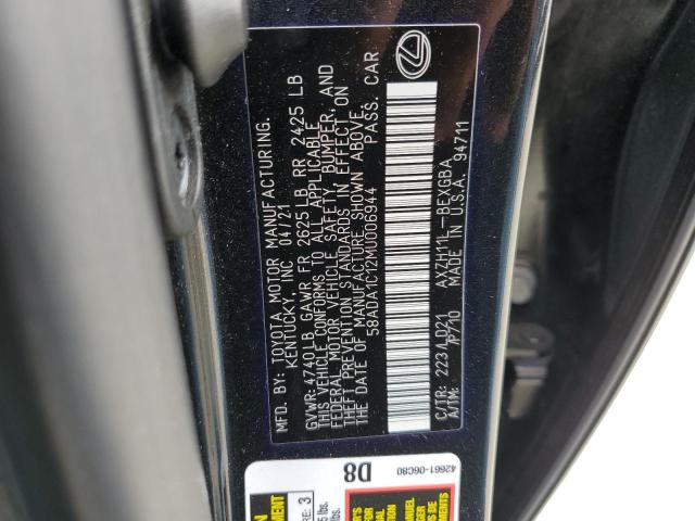 2021 LEXUS ES 300H 58ADA1C12MU006944