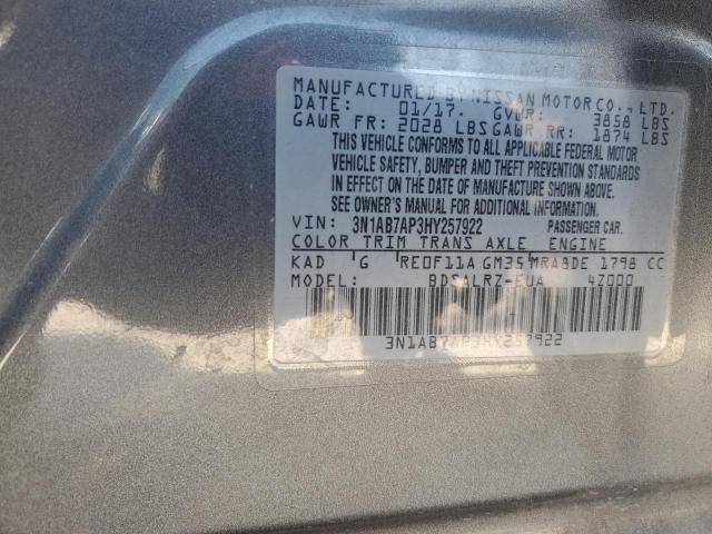 2017 NISSAN SENTRA S - 3N1AB7AP3HY257922