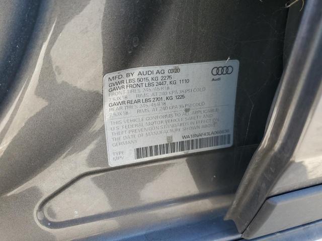 2020 AUDI A4 ALLROAD WA18NAF43LA066636