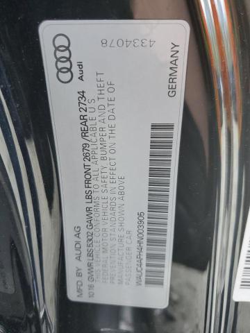 2017 AUDI S5 - WAUC4AFH4HN003905