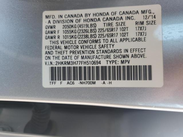 2015 HONDA CR-V EXL - 2HKRM3H77FH510694