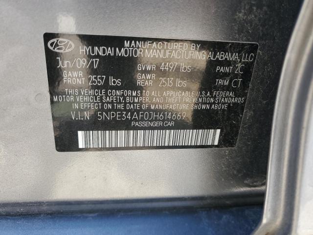 2018 HYUNDAI SONATA SPO - 5NPE34AF0JH614669