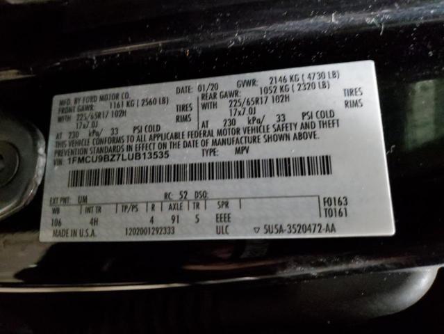 1FMCU9BZ7LUB13535 2020 FORD ESCAPE