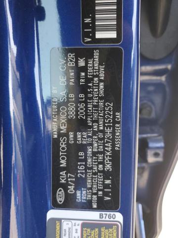 2017 KIA FORTE LX - 3KPFK4A73HE152252