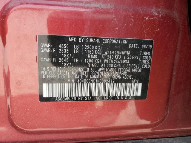 2019 SUBARU OUTBACK 3. - 4S4BSENC1K3382412