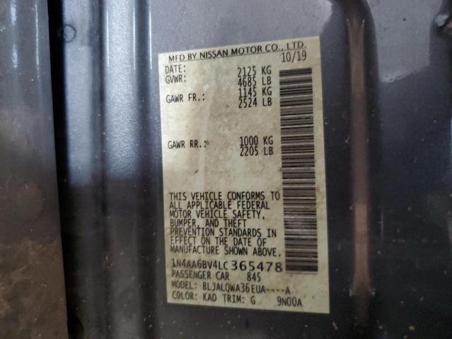 2020 NISSAN MAXIMA S - 1N4AA6BV4LC365478