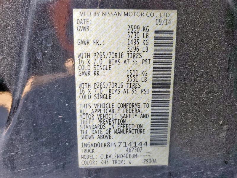2015 NISSAN FRONTIER S - 1N6AD0ER8FN714144