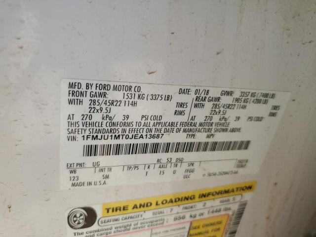 2018 FORD EXPEDITION - 1FMJU1MT0JEA13687