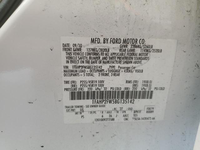 2011 FORD TAURUS LIM - 1FAHP2FW5BG135142