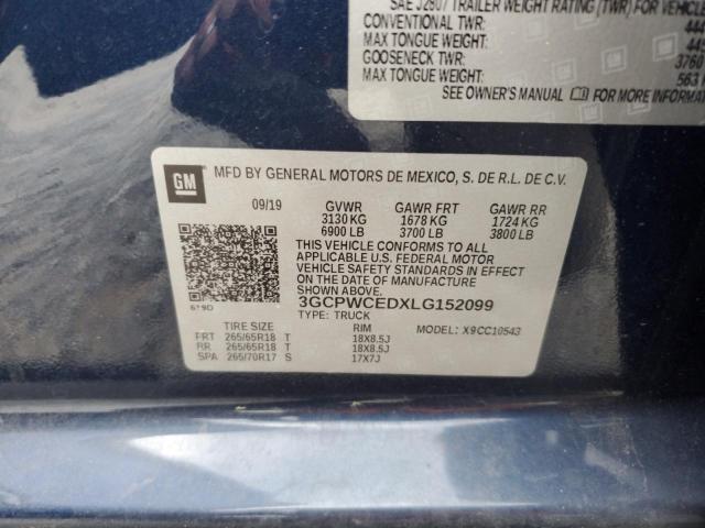 2020 CHEVROLET SILVERADO - 3GCPWCEDXLG152099
