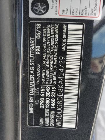 2019 MERCEDES-BENZ S 560 WDDUG8DB8KA424729