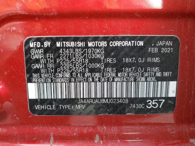 2021 MITSUBISHI OUTLANDER JA4ARUAU8MU023408