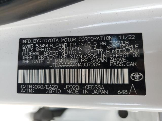 2022 TOYOTA MIRAI LE JTDAAAAA4NA007209
