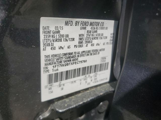 2015 FORD F250 SUPER - 1FT7W2BTXFEC75760