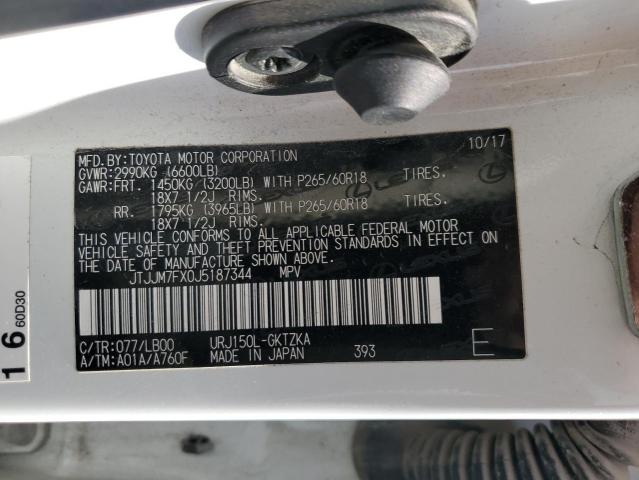 2018 LEXUS GX 460 PRE JTJJM7FX0J5187344