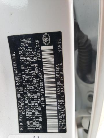 2016 TOYOTA CAMRY LE 4T1BF1FK7GU166617